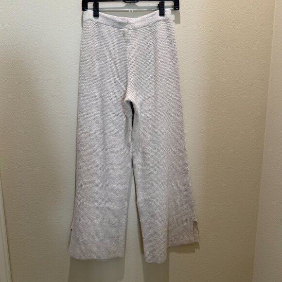 Aerie Oatmeal Quarter Zip Waffle Knit Sweater(M) and Wide Leg Pant(S) Set - Picture 9 of 10